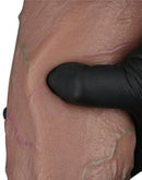 LoveToy - Dildo - Dubbellaagse Siliconen Dildo XXL - Lengte 24.6 cm - Diameter 7 cm - Bruin-Erotiekvoordeel.nl