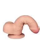 LoveToy - Dildo - Glijdende huid Dildo - Dubbellaagse Dildo - Lengte 18.3 cm - Diameter 3.5 cm - Lichte Huidskleur-Erotiekvoordeel.nl