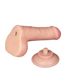 LoveToy - Dildo - Glijdende huid Dildo - Dubbellaagse Dildo - Lengte 18.3 cm - Diameter 3.5 cm - Lichte Huidskleur-Erotiekvoordeel.nl
