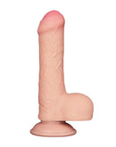 LoveToy - Dildo - Glijdende huid Dildo - Dubbellaagse Dildo - Lengte 18.3 cm - Diameter 3.5 cm - Lichte Huidskleur-Erotiekvoordeel.nl