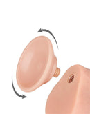 LoveToy - Dildo - Glijdende huid Dildo - Dubbellaagse Dildo - Lengte 18.3 cm - Diameter 3.5 cm - Lichte Huidskleur-Erotiekvoordeel.nl
