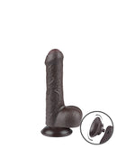 LoveToy - Dubbellaags Sliding Skin Dildo - 18,3 cm x Ø 3,5 cm - Bruin-Erotiekvoordeel.nl