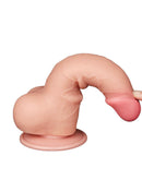 LoveToy - Glijdende Huid Dildo - Dubbellaags Dildo - Lengte 19.5 cm - Diameter 3.6 cm - Lichte huidskleur-Erotiekvoordeel.nl