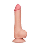 LoveToy - Glijdende Huid Dildo - Dubbellaags Dildo - Lengte 19.5 cm - Diameter 3.6 cm - Lichte huidskleur-Erotiekvoordeel.nl
