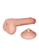 LoveToy - Glijdende Huid Dildo - Dubbellaags Dildo - Lengte 19.5 cm - Diameter 3.6 cm - Lichte huidskleur-Erotiekvoordeel.nl