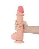 Lovetoy - Dubbellaags Dildo - Glijdende Huid Dildo - Lengte 24 cm - Diameter Ø 4.3 cm - Lichte Huidskleur-Erotiekvoordeel.nl