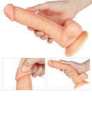 Lovetoy - Easy Strap-on Set Met dildo Van 19 cm Met Balzak - Lichte Huidskleur-Erotiekvoordeel.nl