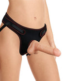 Lovetoy - Easy Strap-on Set Met dildo Van 19 cm Met Balzak - Lichte Huidskleur-Erotiekvoordeel.nl