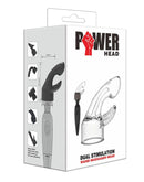 POWER Opzetstuk Wand Vibrator Dual Stimulation - Transparant