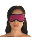 Rimba Bondage Play - Blinddoek - Luxe Leren Oogmasker - Zwart Roze - One Size