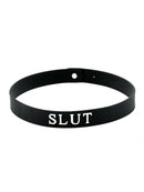 Rimba Bondage Play - Halsband - Halsbandje Met Tekst SLUT - Siliconen - Collar