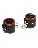Rimba Bondage Play - Luxe Voetboeien Met Zachte Voering - Zwart/Bruin