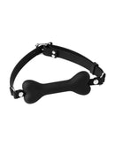 Rimba Latex Play - Gag/Mondknevel Met hondenbot - Zwart