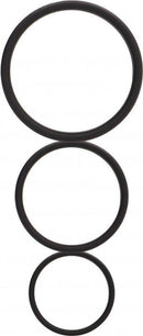 Shots Toys - Platte Cockring Set - 3 Stuks - Zwart-Erotiekvoordeel.nl