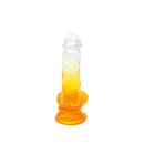 Kiotos Cox Color - Gekleurde Dildo 07 - 18 x 4 cm - Transparant/Geel-Erotiekvoordeel.nl