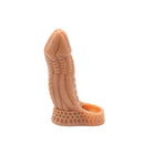 Kiotos Monstar 04 - Penis Sleeve - Penisverlenging - Met Ball Stretcher Opening - Siliconen - Beige-Erotiekvoordeel.nl