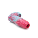 Kiotos Monstar 07 - Penis Sleeve - Penisverlenging - Met Ball Stretcher Opening - Diameter Ø 50 mm - Siliconen - Roze Blauw-Erotiekvoordeel.nl