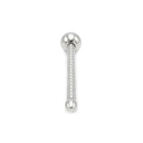 Kiotos Steel Extra Long Penis Plug with Ridges - diameter 8 mm