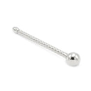 Kiotos Steel Extra Long Penis Plug with Ridges - diameter 8 mm