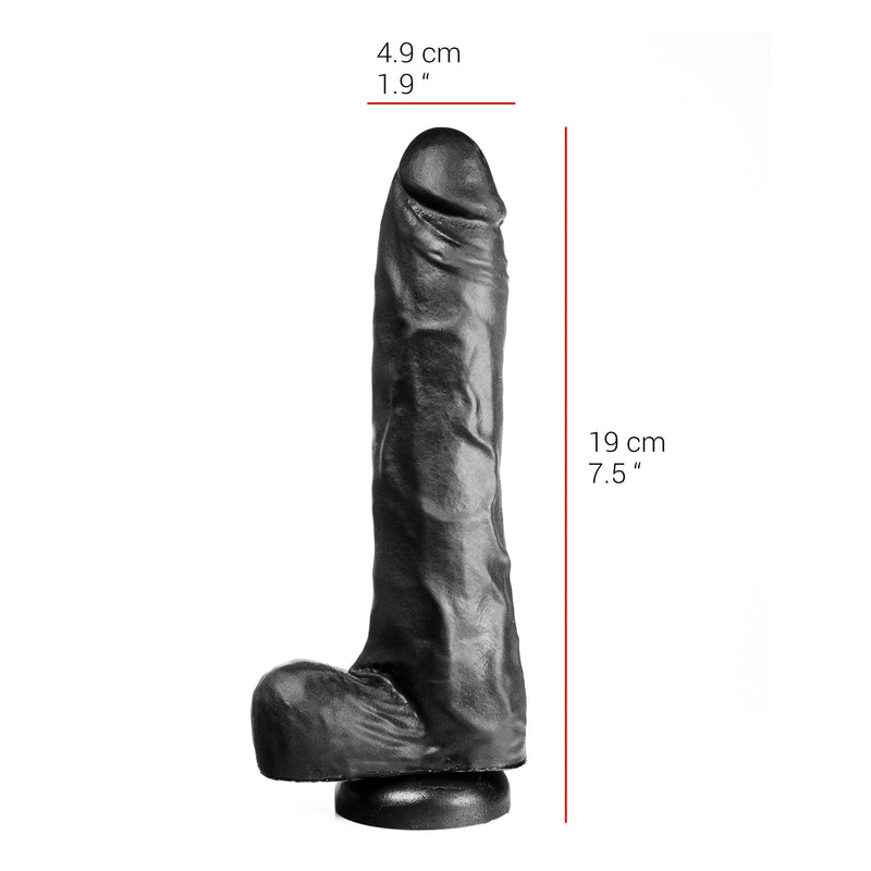 515 line - Dildo - Met Zuignap - 25.5 x 4.9 cm - Zwart-Erotiekvoordeel.nl