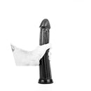 All Black - Grote dildo Met diepe Groeven - 30 x 5 cm - Zwart-Erotiekvoordeel.nl