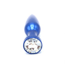 Aluminum Buttplug Met Kristal - Blauw-Erotiekvoordeel.nl
