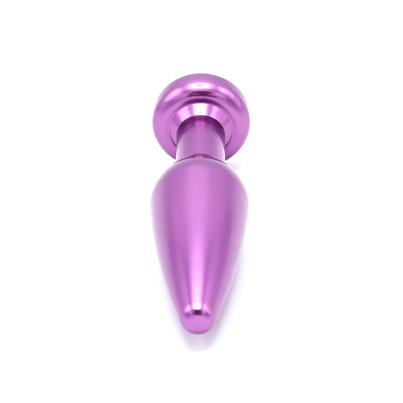 Aluminum Buttplug Met Kristal - Paars-Erotiekvoordeel.nl