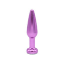 Aluminum Buttplug Met Kristal - Paars-Erotiekvoordeel.nl