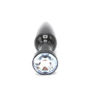 Aluminum Buttplug Met Kristal - Zwart-Erotiekvoordeel.nl