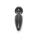 Aluminum Buttplug Met Kristal - Zwart-Erotiekvoordeel.nl