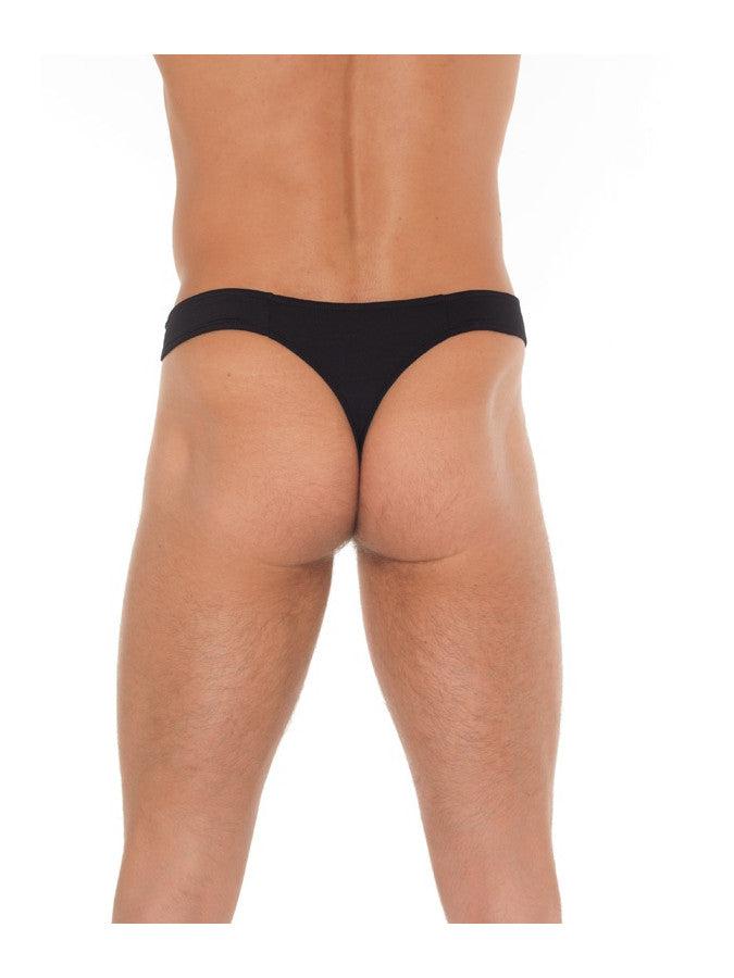 Amorabe by Rimba - Erotische String - Zwarte Heren Slip Met Ritsje Aan Voorkant - Mannen Tanga - One Size-Erotiekvoordeel.nl