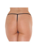 Amorable by Rimba - Erotische Lingerie - G String Met Open Kruis - Zwart - One Size-Erotiekvoordeel.nl