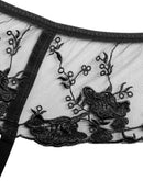 Amorable by Rimba - Jarretelgordel - Kousen Met Brede Kanten Jarretelgordel - Zwart - One Size-Erotiekvoordeel.nl