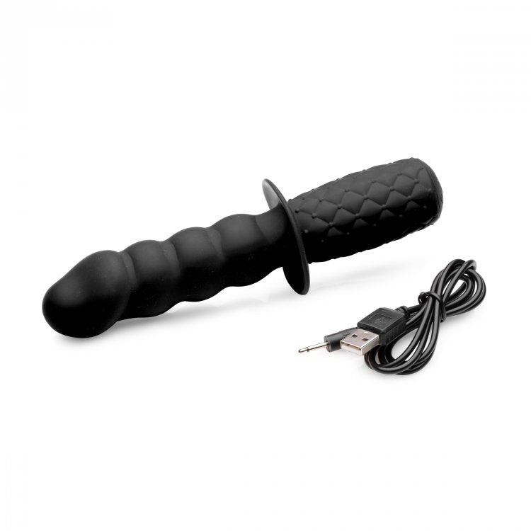 Ass Thumpers - The Handler - 10x Silicone Vibrating Thruster Anaal Dildo-Erotiekvoordeel.nl