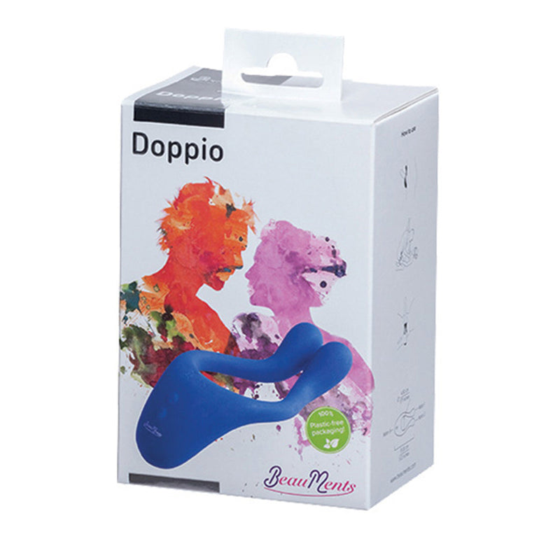 BeauMents - Doppio - Massager Voor Koppels - Blauw-Erotiekvoordeel.nl