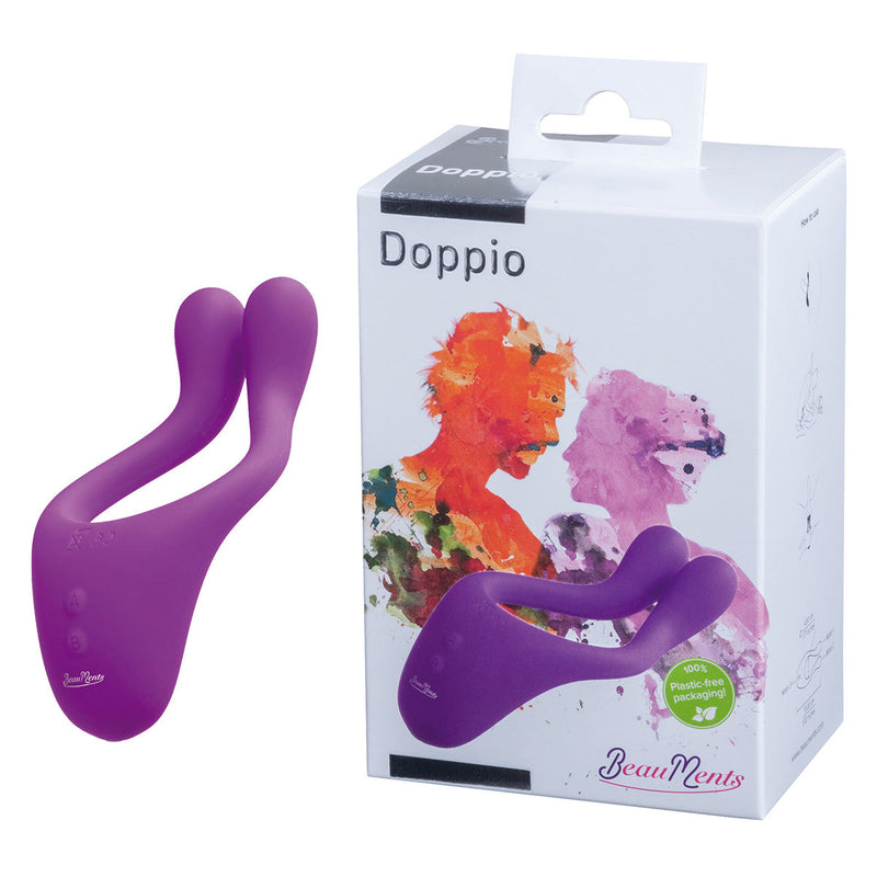 BeauMents - Doppio - Massager Voor Koppels - Paars-Erotiekvoordeel.nl