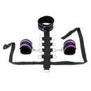 Bondage collar Met Bondageriem Met Ringen En Losse Boeien - Zwart/Paars-Erotiekvoordeel.nl