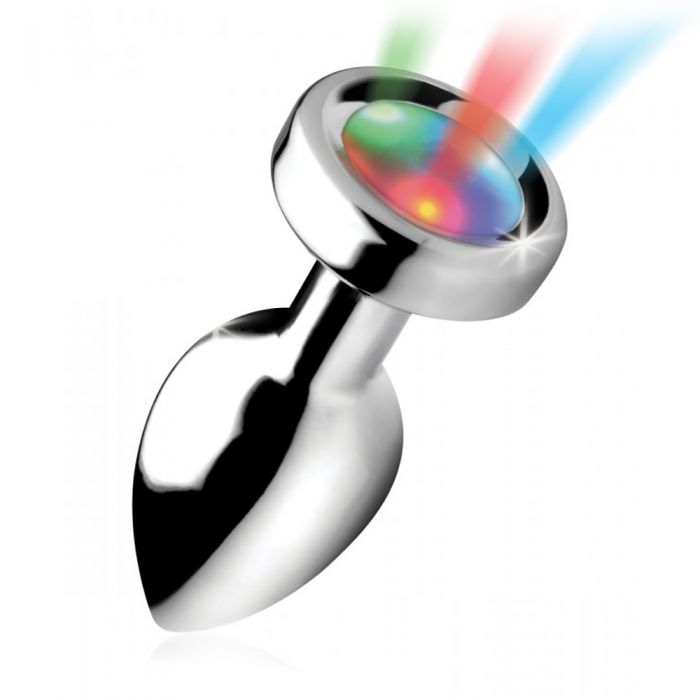 Booty Sparks - Buttplug Met LED Verlichting - Aluminium - Verkrijgbaar in maten Small Medium en Large-Erotiekvoordeel.nl