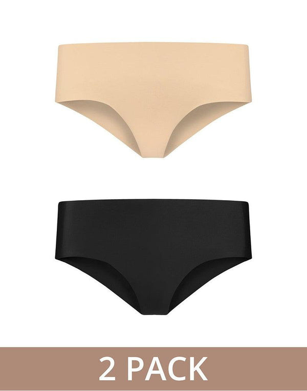 Bye Bra - Invisible Hipster 2 pack - nude En Zwart-Erotiekvoordeel.nl