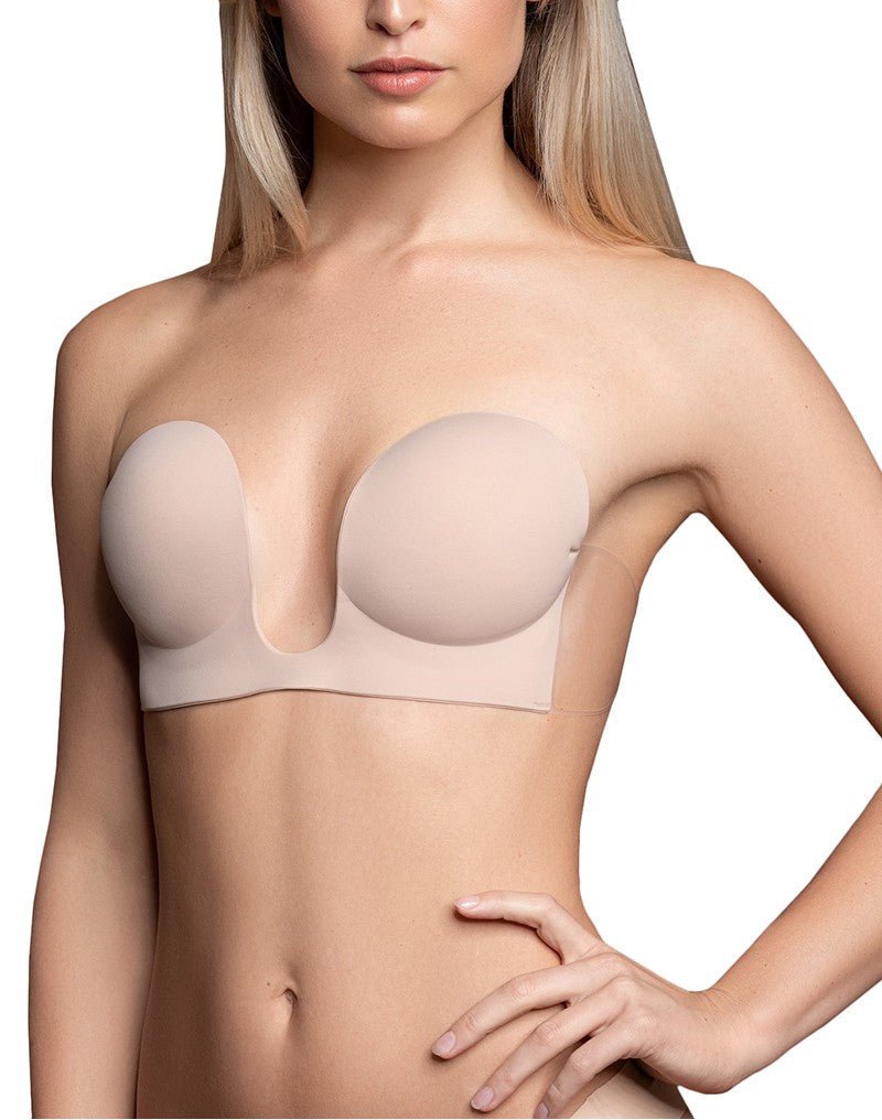 Bye Bra - U-Style Plak BH Voor strapless en Open Rug Outfits - Lichte Huidskleur-Erotiekvoordeel.nl