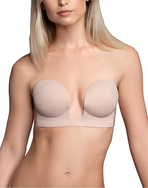 Bye Bra - U-Style Plak BH Voor strapless en Open Rug Outfits - Lichte Huidskleur-Erotiekvoordeel.nl