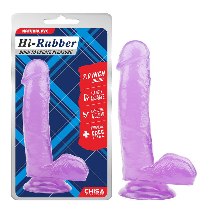 Chisa - Dildo Met Zuignap - 17,5 cm - Paars-Erotiekvoordeel.nl