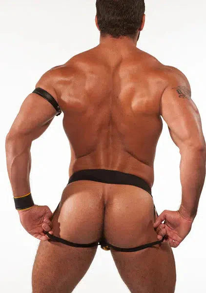 Colt Leather - Jockstrap - Leren Zip Jock - Zwart - Maat XL-Erotiekvoordeel.nl