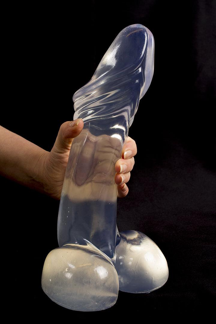 Dinoo - Dildo AGILI 30 x 8 cm - Transparant-Erotiekvoordeel.nl