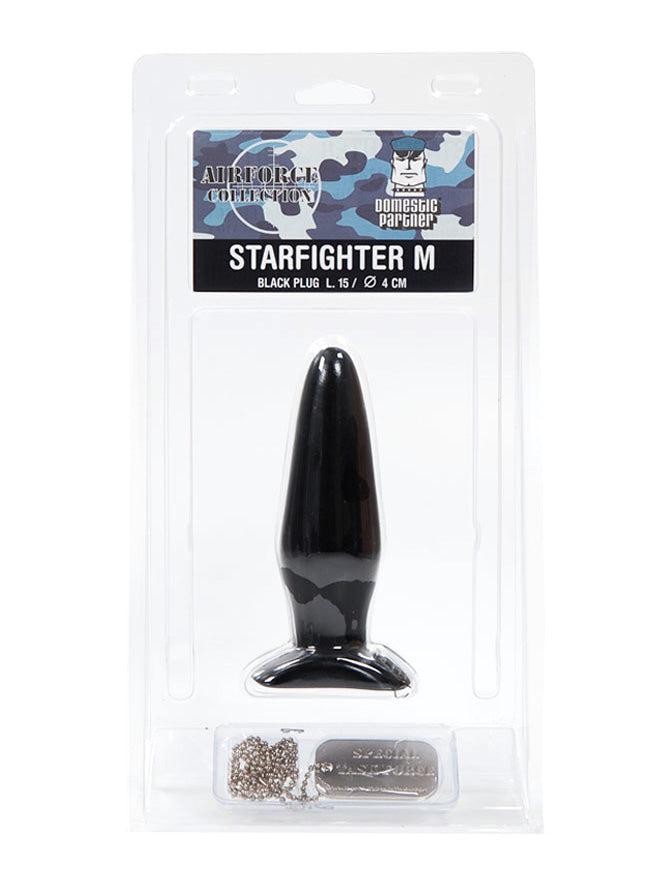 Domestic Partner - Starfighter Medium - Buttplug - 15 x 4 cm - Zwart-Erotiekvoordeel.nl