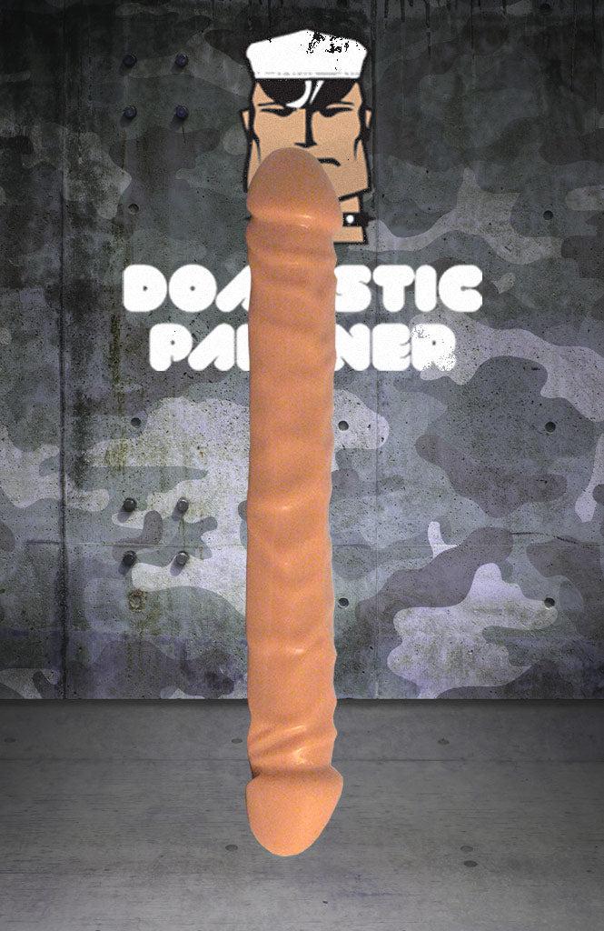 Domestic Partner - U-Boat Driller - Dubbele Dildo - 30 x 4 cm - Lichte Huidskleur-Erotiekvoordeel.nl