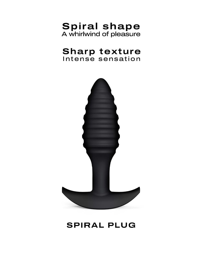 Dorcel - Buttplug - Spiraalvormige Buttplug - Anaal Speeltje - Siliconen - Zwart-Erotiekvoordeel.nl