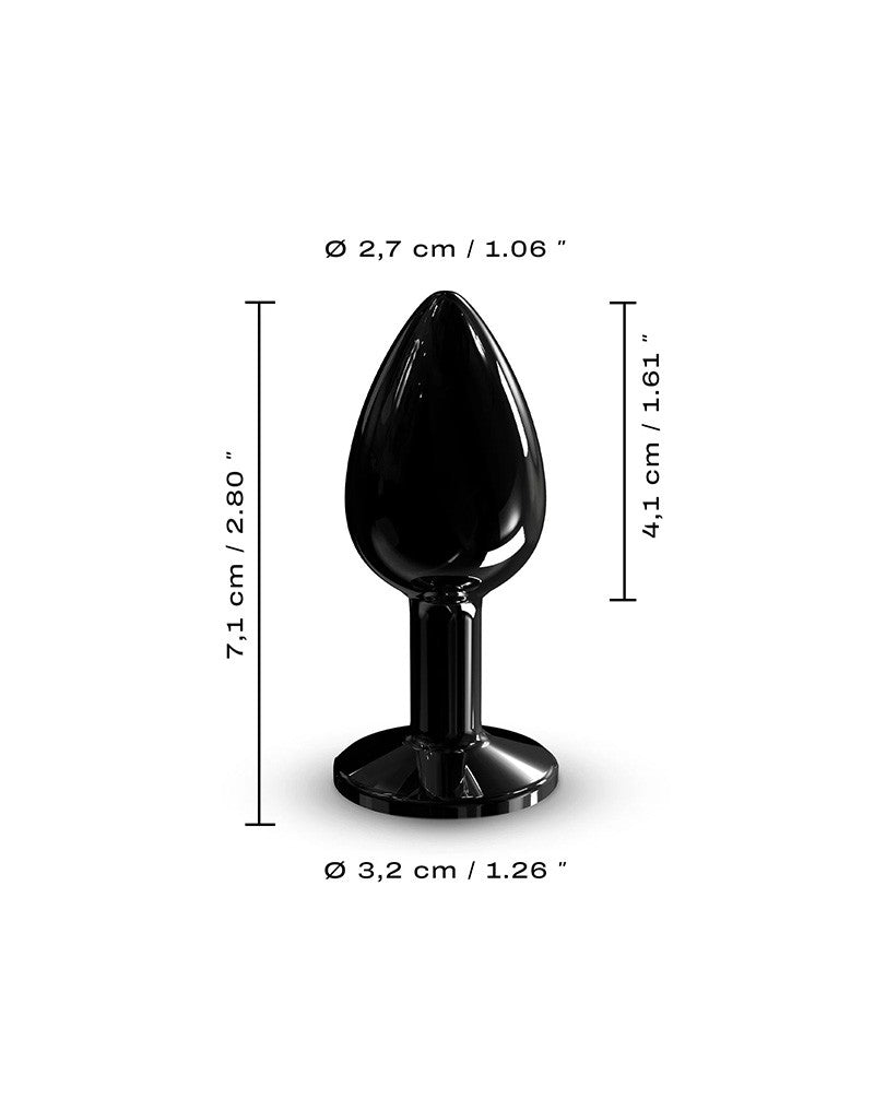 Dorcel - Diamond Aluminium Buttplug - Zwart-Erotiekvoordeel.nl