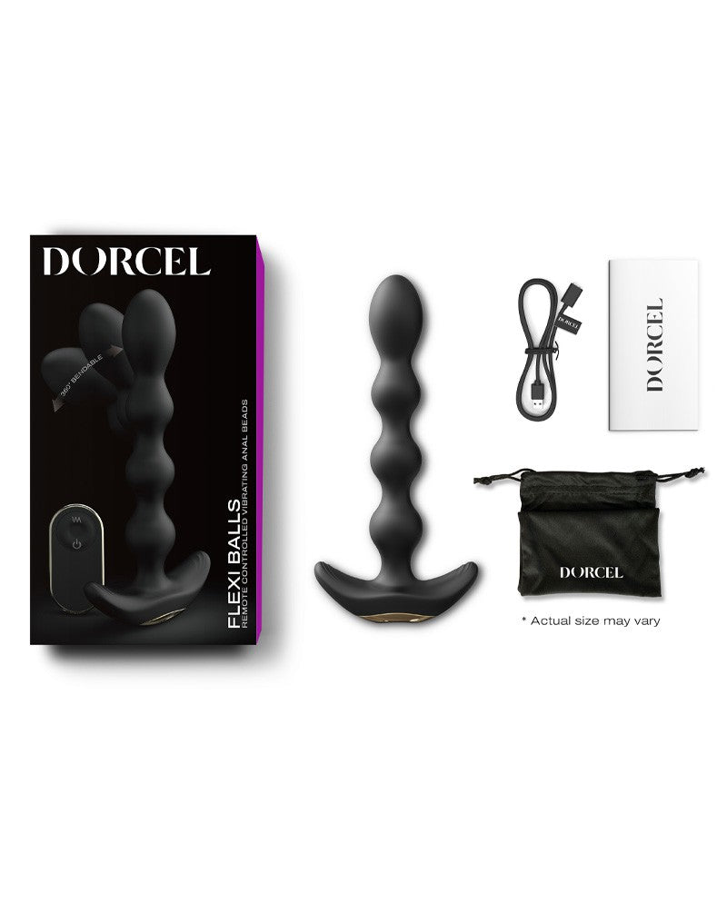 Dorcel - FLEXI BALLS Anale Vibrator Met Afstandsbediening - Zwart-Erotiekvoordeel.nl