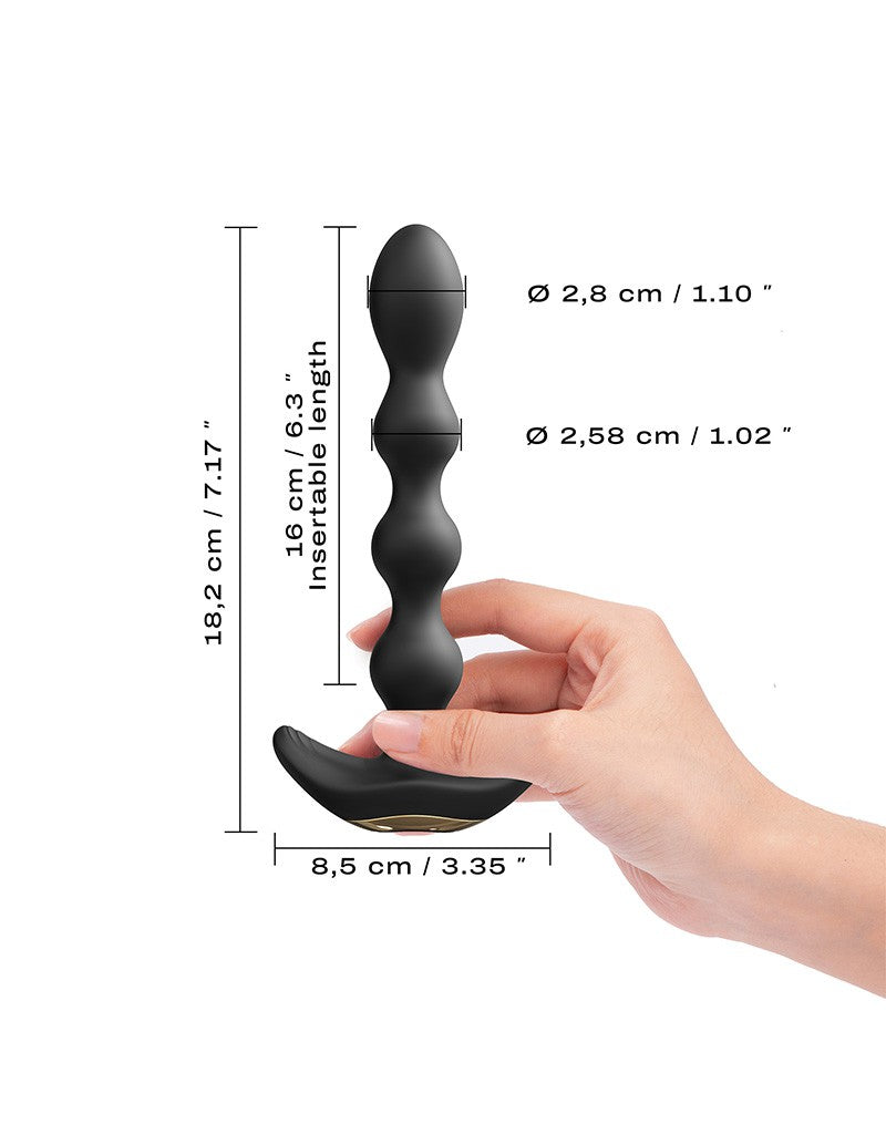 Dorcel - FLEXI BALLS Anale Vibrator Met Afstandsbediening - Zwart-Erotiekvoordeel.nl